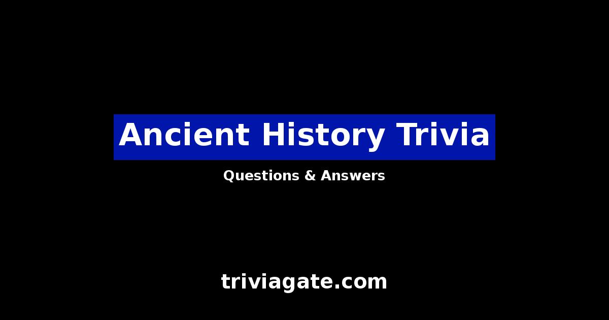 Ancient History trivia image
