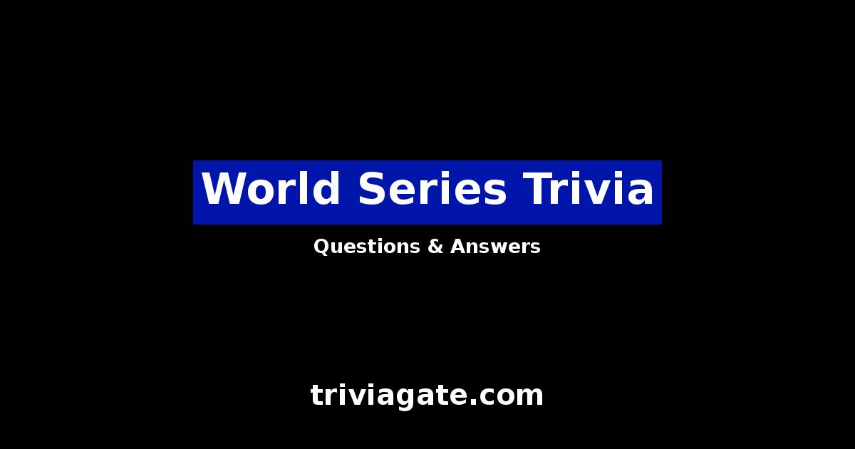 World Series trivia image